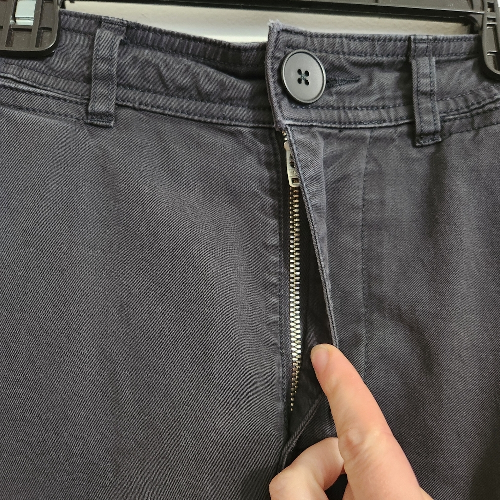 SOLD 🌟 Everlane Black The Lightweight Wide-Leg Crop Chino Pants Size 0 - Picture 5 of 16